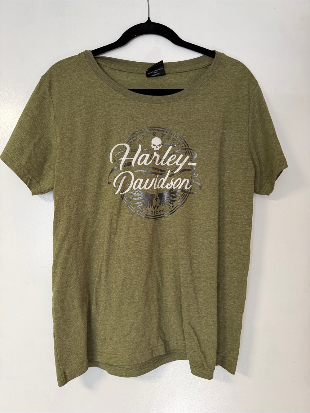Harley-Davidson Olive Green Short Sleeve Logo Tee